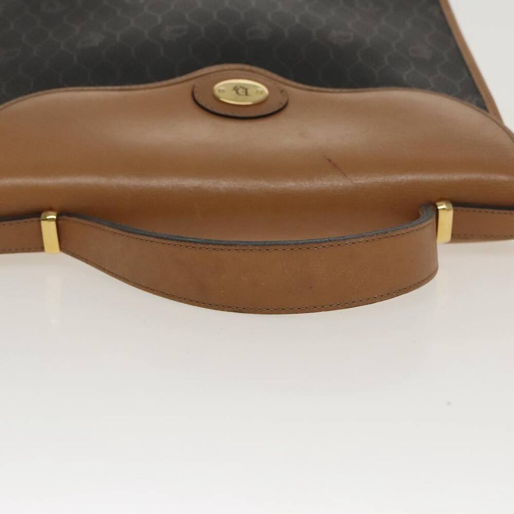 DIOR Honeycomb Canvas Hand Bag Pvc Black Brown - Picture 7 of 12